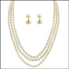 3 string oval pearl necklace - SJPJA-245 - Click here to View more details about this Product